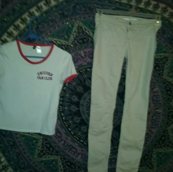 NWT Hollister 0R Jeans & H&M Divided Small Top - Picture 3 of 8